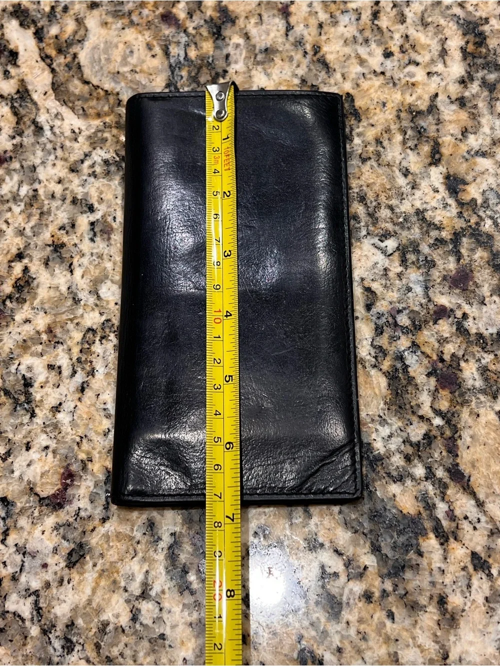 Coach Black Vintage Leather Checkbook Cover Wallet Organizer Men Travel Luxury
